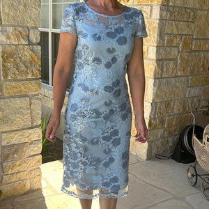 Alex Evenings Blue Flower Dress (Dillard's)